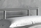 Lit avec Sommier Métal Gris SANDRO