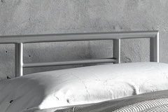 Lit avec Sommier Métal Gris SANDRO