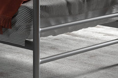 Lit avec Sommier Métal Gris SANDRO