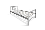 Lit avec Sommier Métal Gris SANDRO