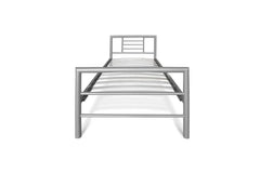 Lit avec Sommier Métal Gris SANDRO