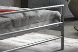Lit avec Sommier Métal Gris SANDRO