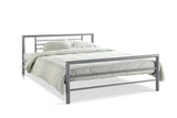 Lit avec Sommier Métal Gris SANDRO