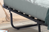Lit pliable ETHIOPIA 90x200 cm métal Noir avec Matelas Mousse 21 kg, épaisseur 11 cm