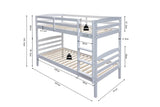 Lit superposé RAY 90x200 Divisible Blanc