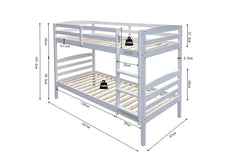 Lit superposé RAY 90x200 Divisible Blanc