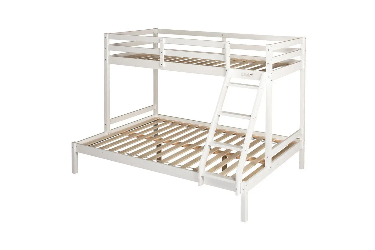 Lit superposé TRYAD en Pin Massif 140/90x200 Blanc