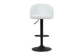 Tabourets de Bar AYDA en Tissu Bouclé Blanc - 49 x 46 cm
