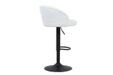 Tabourets de Bar AYDA en Tissu Bouclé Blanc - 49 x 46 cm