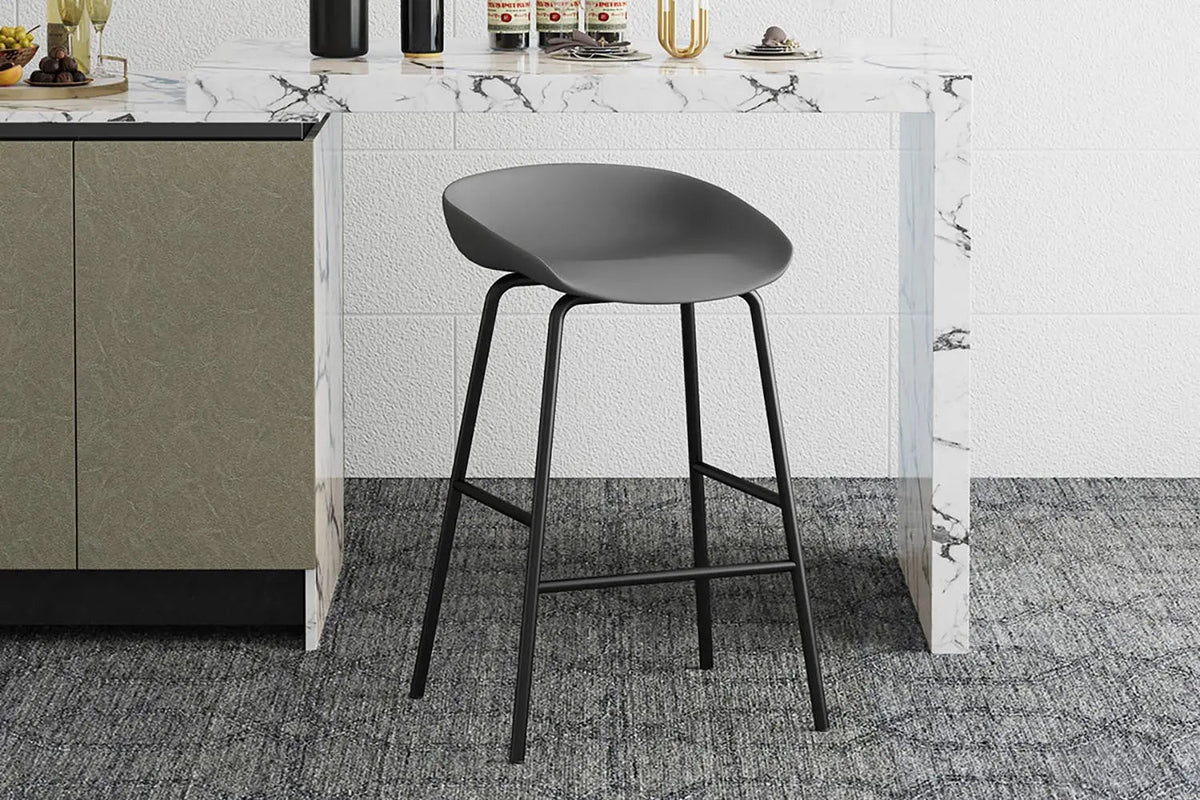 Chaises de Bar HANNA en Polypropylène - 42,5 x 46 cm