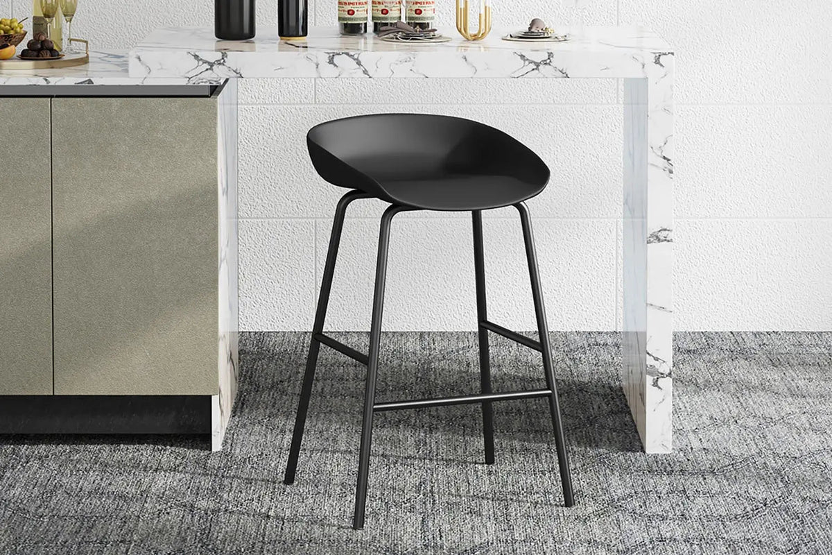Chaises de Bar HANNA en Polypropylène - 42,5 x 46 cm