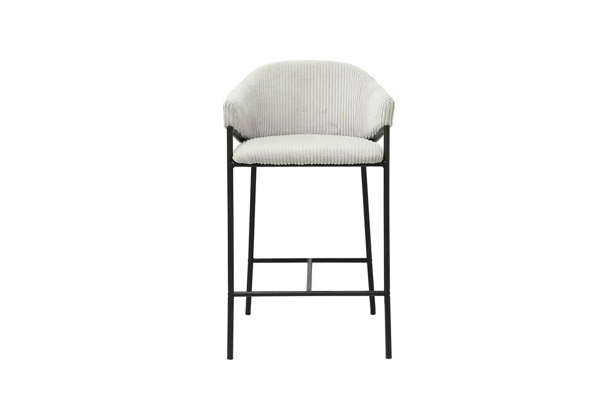 Chaises de Bar HINAYA en Velours Côtelé - 54 x 59 cm