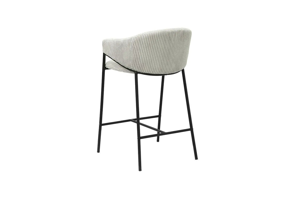 Chaises de Bar HINAYA en Velours Côtelé - 54 x 59 cm
