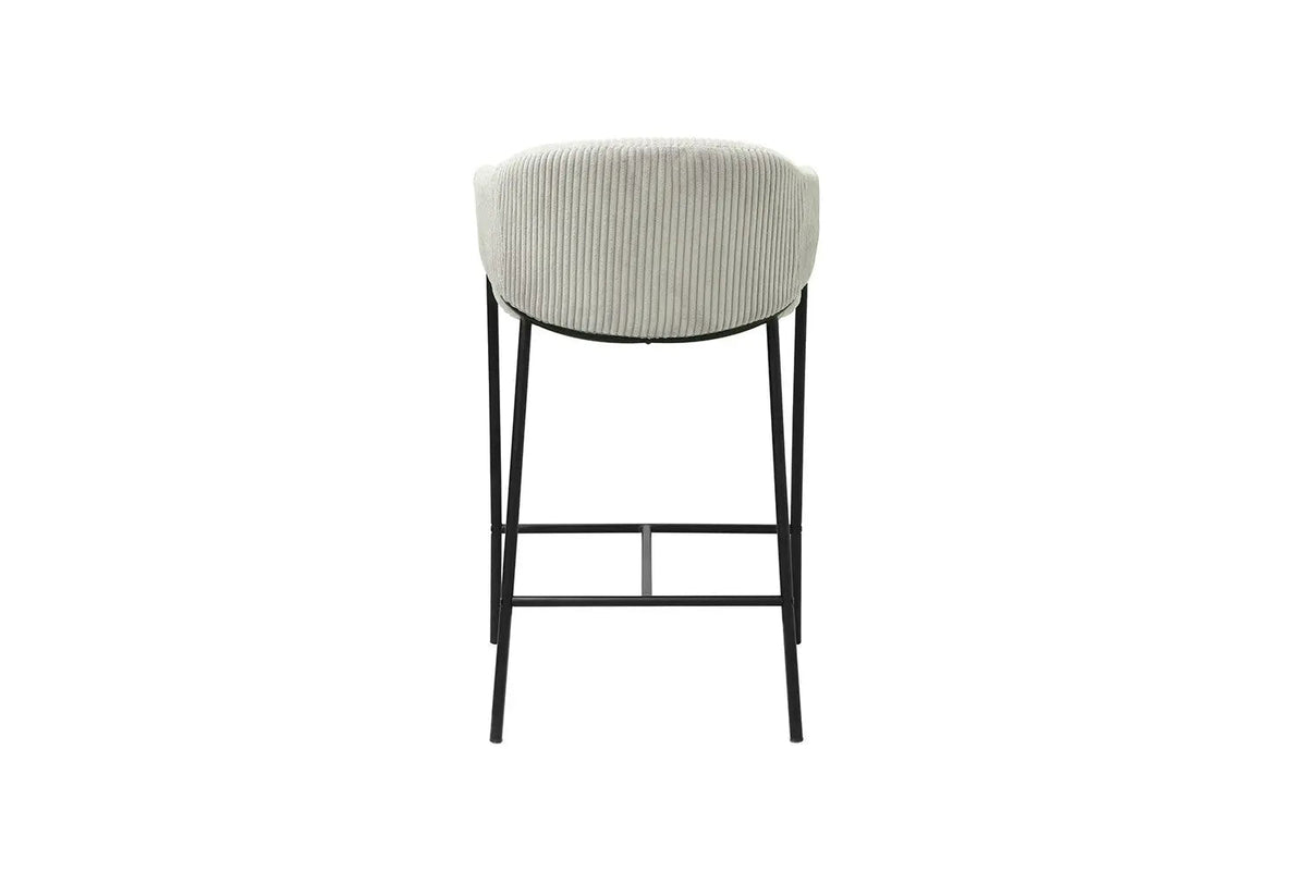 Chaises de Bar HINAYA en Velours Côtelé - 54 x 59 cm