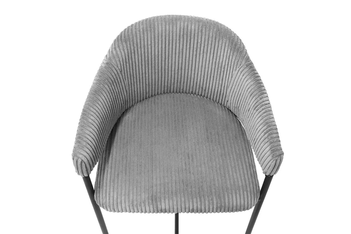 Chaises de Bar HINAYA en Velours Côtelé - 54 x 59 cm