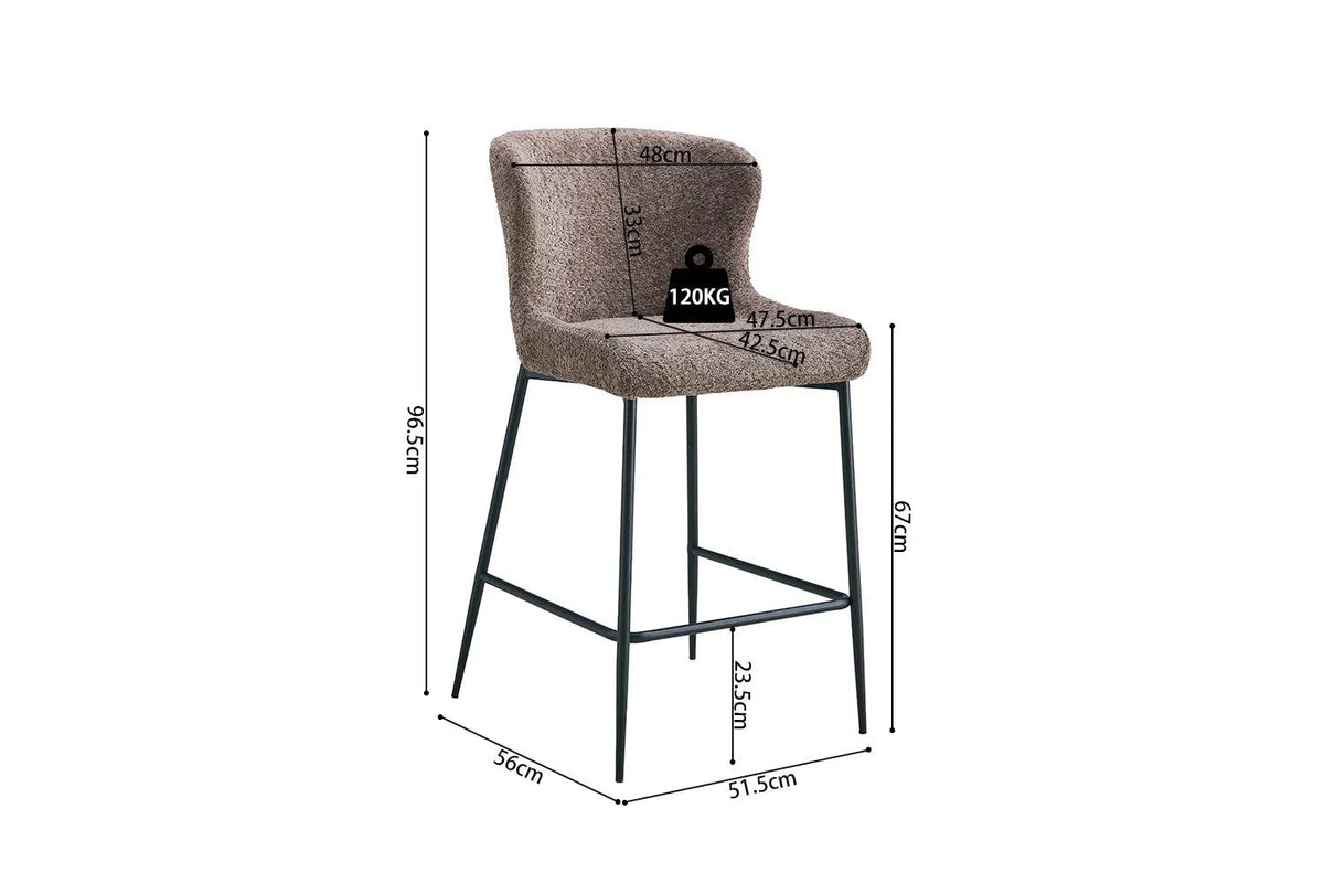 Chaises de Bar LISE - 51,5 x 56 cm