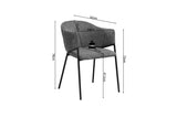 Chaise de salle à manger HINAYA en Tissu - 54 x 62 cm