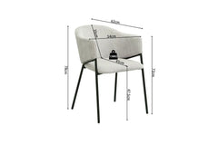 Chaise de salle à manger HINAYA en Tissu - 54 x 62 cm