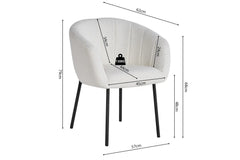 Chaises de Salle à Manger SAVINA avec Accoudoirs - 57 x 62 cm