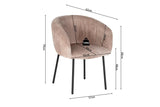 Chaises de Salle à Manger SAVINA avec Accoudoirs - 57 x 62 cm