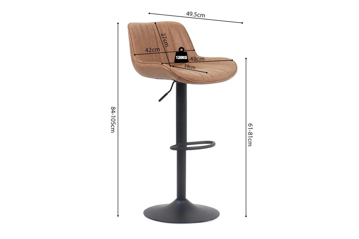 Tabourets de Bar FENNY - H:61-81 cm