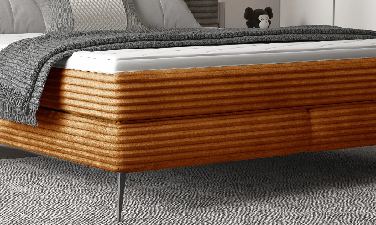 LUCY – Lit Coffre Box Spring avec Matelas Bonnell