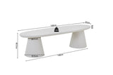 Meuble TV Effet Ciment Ecru TAVINA pour votre salon - 160 cm