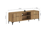 Meuble TV FLORANCYA Décor Chêne Naturel - 170 x 40 cm