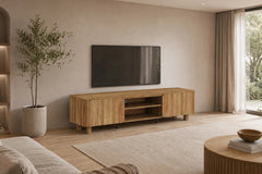 Meuble TV MALYBU Décor Chêne Naturel - 170 x 40 cm