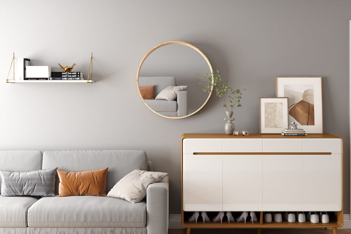 ROSALIE – Miroir Chêne vieilli – 80 x 80 cm