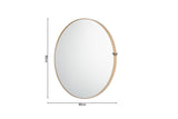 ROSALIE – Miroir Chêne vieilli – 80 x 80 cm