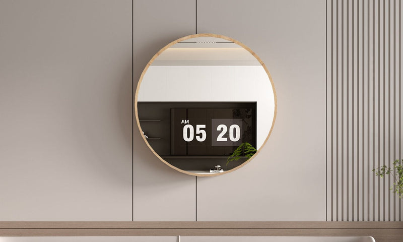 ROXY – Miroir Chêne vieilli – 80 x 80 cm