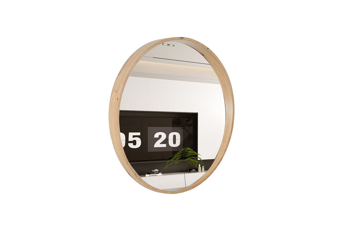 ROXY – Miroir Chêne vieilli – 80 x 80 cm
