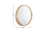 ROXY – Miroir Chêne vieilli – 80 x 80 cm