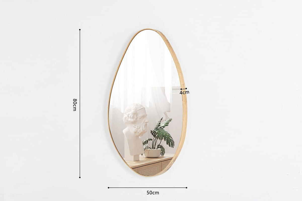RANA – Miroir Chêne vieilli – 80 x 50 cm