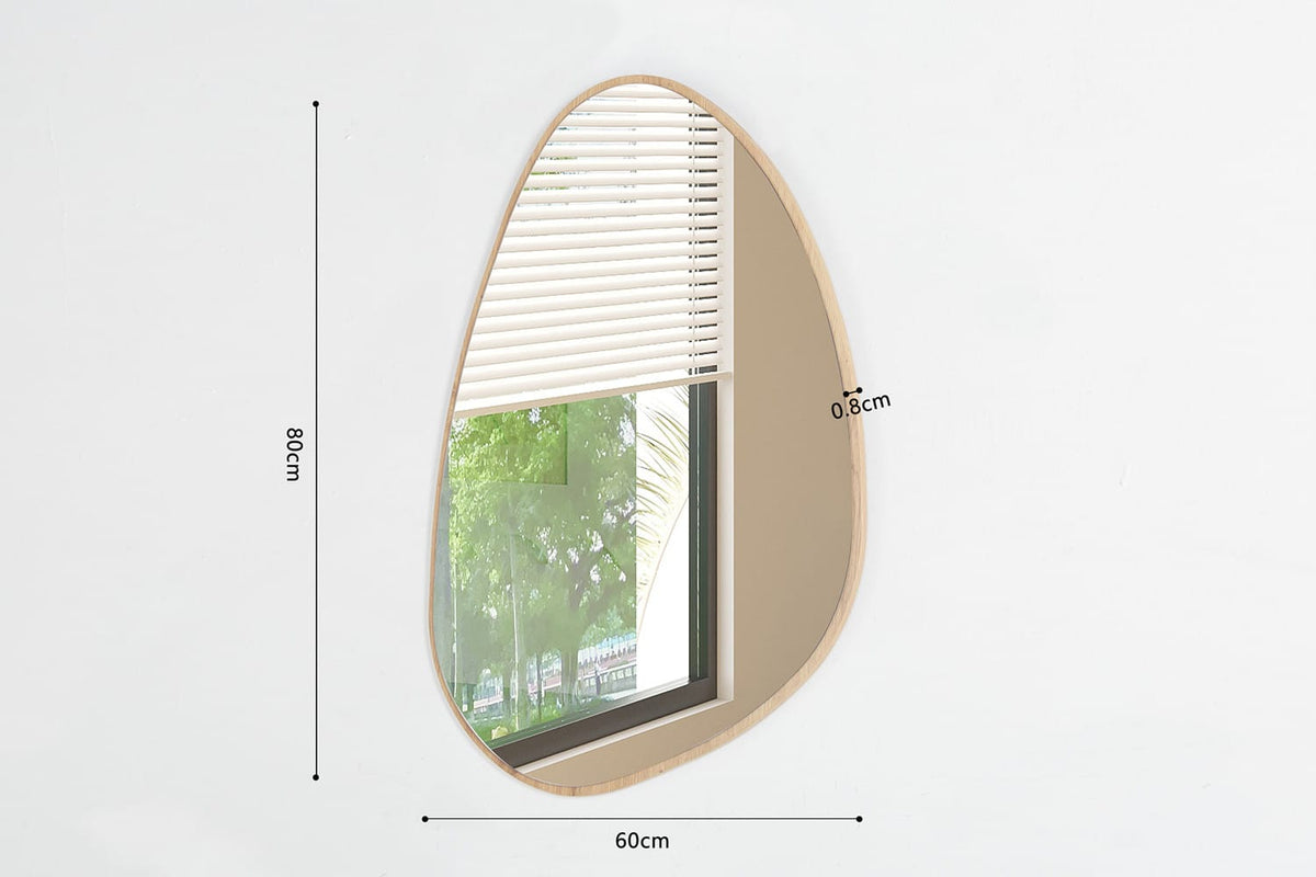 ROZA – Miroir Chêne vieilli – 80 x 60 cm