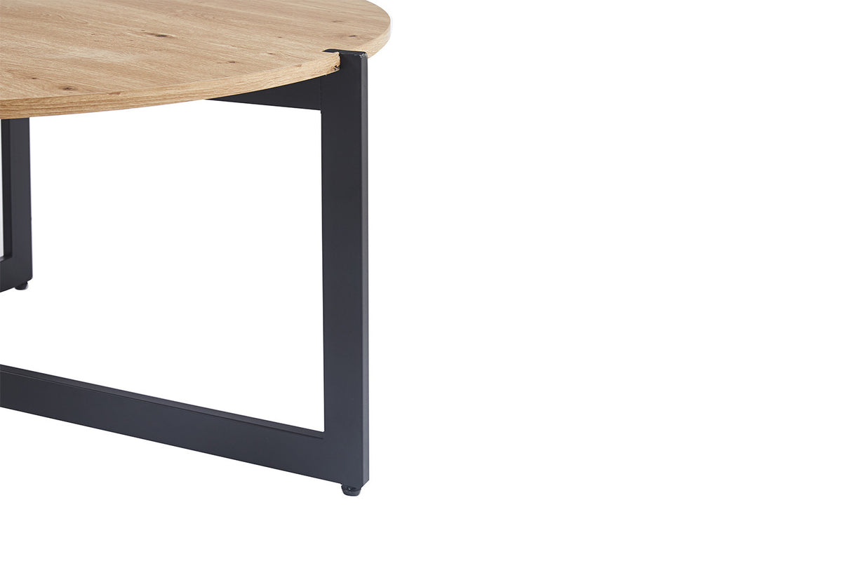 POLA – Set de 2 Tables Basses Effet Chêne Vieilli