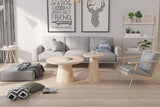 LUKAS – Table Basse Effet Chêne Vieilli – 45 cm