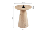 LUKAS – Table Basse Effet Chêne Vieilli – 45 cm