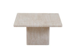 BOBBY – Set de 2 Tables Basses Effet Travertin Beige