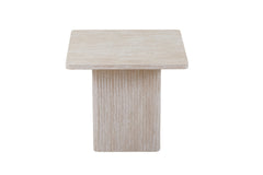 BOBBY – Set de 2 Tables Basses Effet Travertin Beige