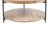 DALINA – Table Basse Effet Chêne Vieilli – 80 cm