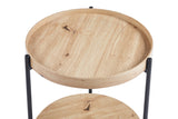 DALINA – Table Basse Effet Chêne Vieilli – 45 cm