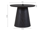 MIKLOS – Table Basse Ronde Décor Brun foncé – 60 cm