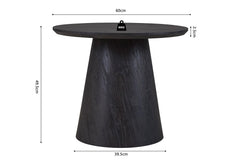 MIKLOS – Table Basse Ronde Décor Brun foncé – 60 cm