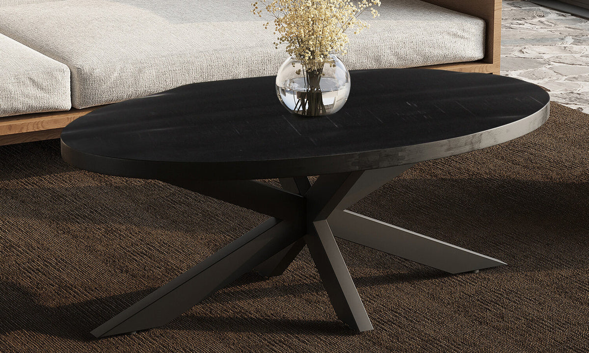 MADEIRA – Table basse Ovale en Bois de Manguier – 130 x 70 cm