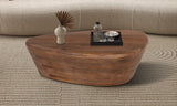 Evan – Table Basse en Bois de Manguier Brun Clair – 107 cm