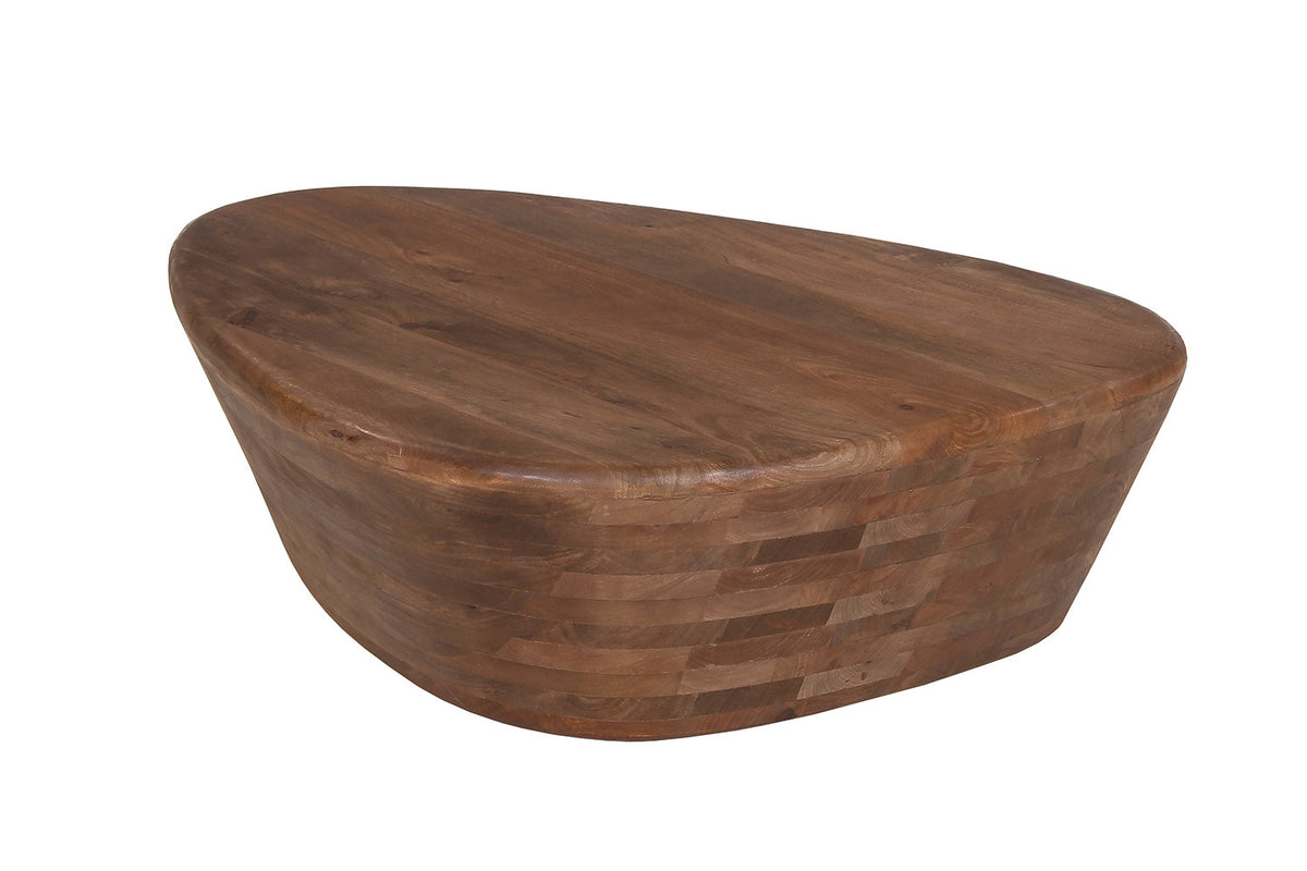 Evan – Table Basse en Bois de Manguier Brun Clair – 107 cm