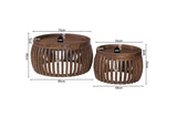 CORRY – Set de 2 Tables basses en Bois de manguier Brun clair