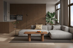 JEAN – Table basse en Bois de Manguier Brun Clair – 120 x 60 cm